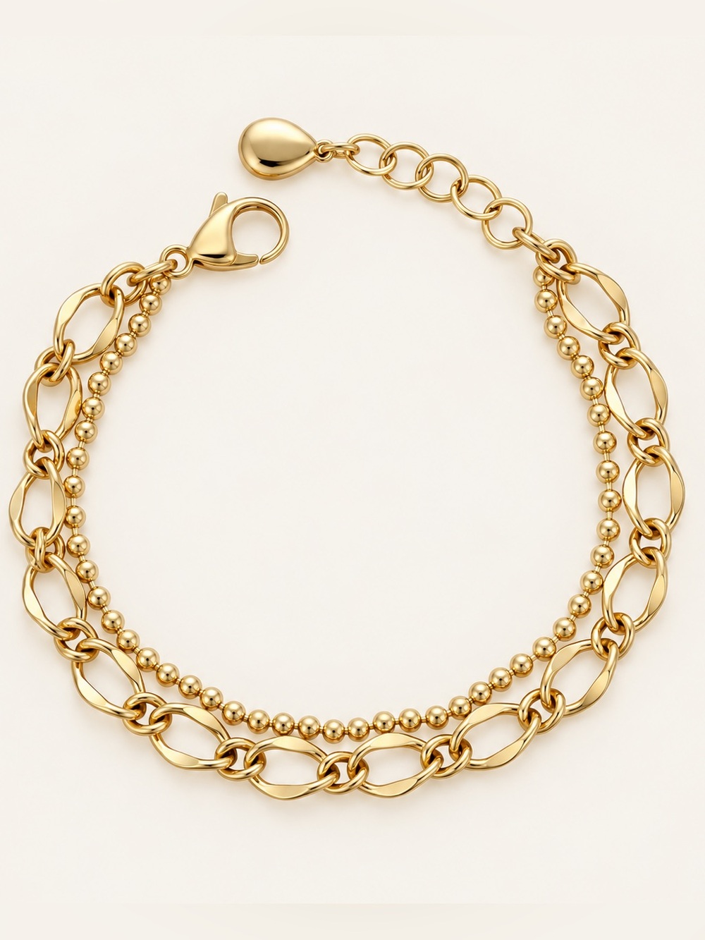Chain Bracelet 14k Gold Plated Water Resistant Adjustable Jewelry